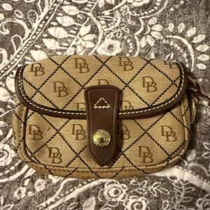 Dooney & Bourke Tan and Brown Clutch